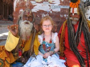 Sheri Ryan-Soderlund's daughter in Kathmandu