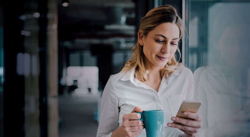 Woman looking at phone